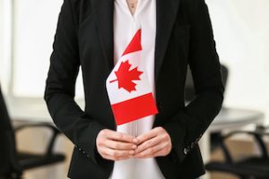 immigration application lawyer with canadian flag