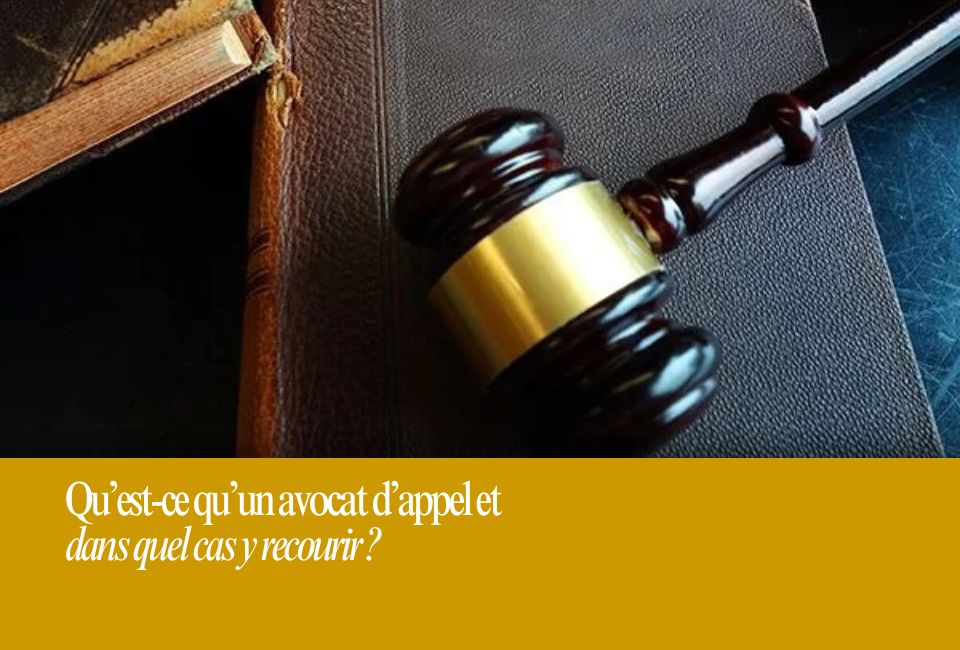 Qu&rsquo;est-ce qu&rsquo;un avocat d&rsquo;appel et dans quel cas y recourir ?
