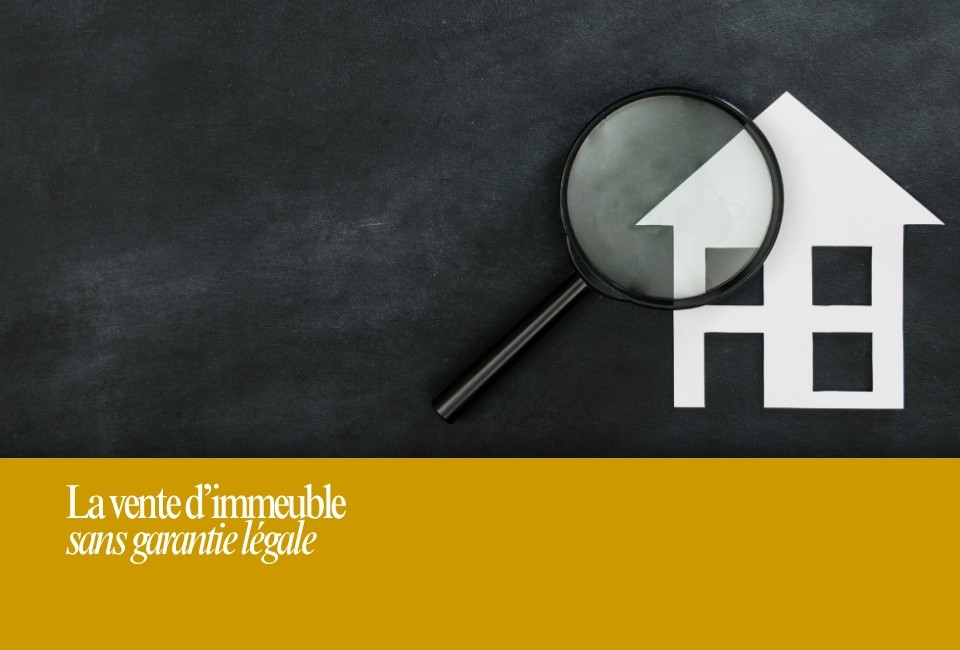 Vente d’immeuble sans garantie légale